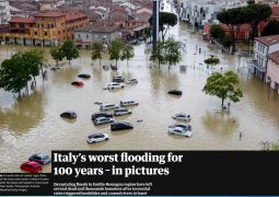 איטליה: שיטפונות אדירים הציפו את העיירה